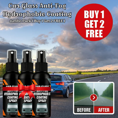 Car Glass Anti- Fog Hydrophobic Coating Jumbo Pack ( Buy 1 Get 2 FREE)
