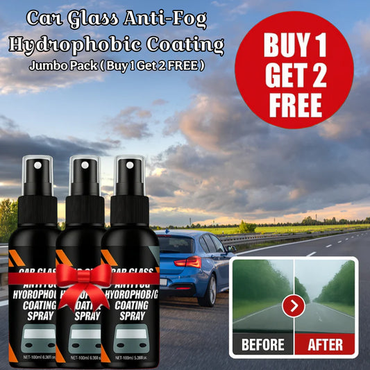 Car Glass Anti- Fog Hydrophobic Coating Jumbo Pack ( Buy 1 Get 2 FREE)