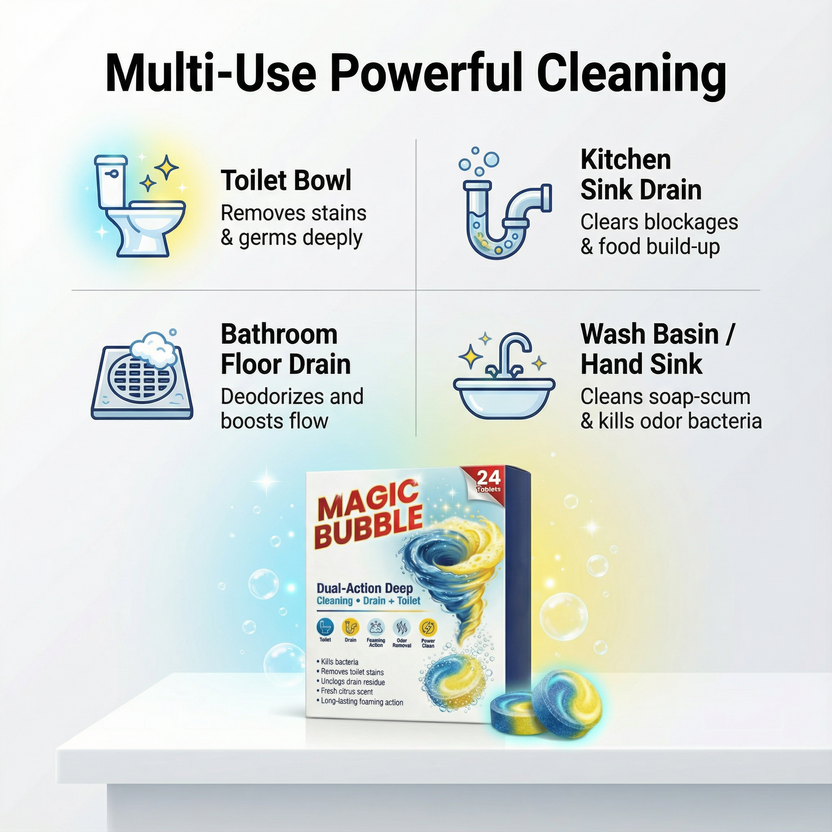 Magic Bubble Deep Clean Tablets | Buy 1 Get 1 Free | 24pc