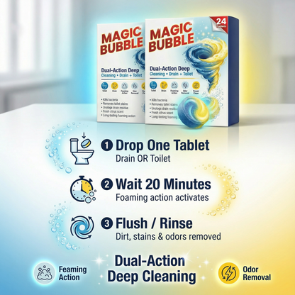 Magic Bubble Deep Clean Tablets | Buy 1 Get 1 Free | 24pc