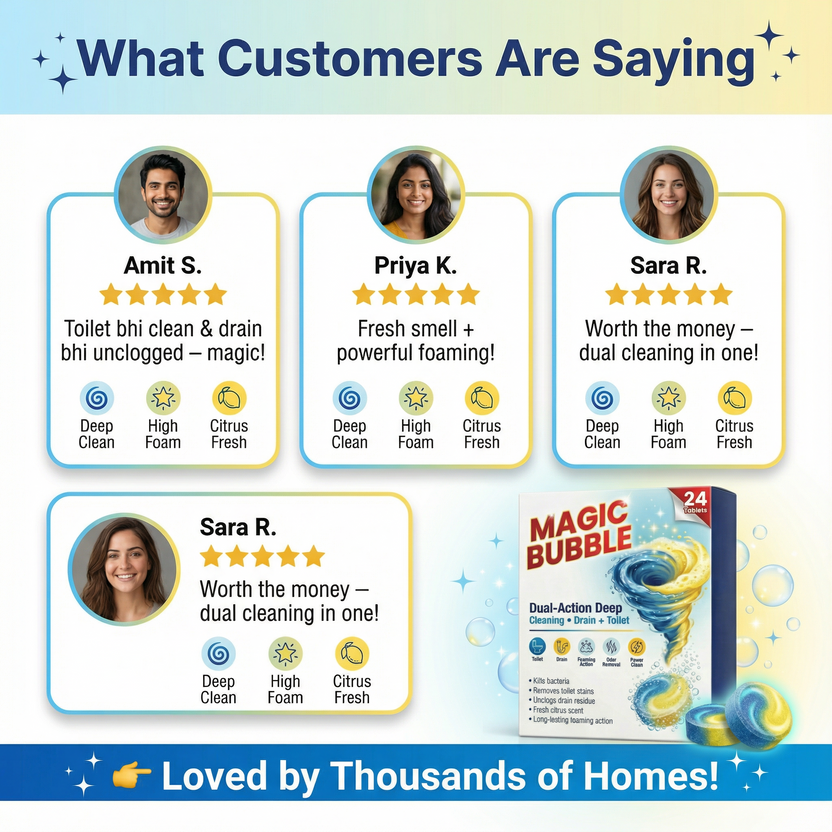 Magic Bubble Deep Clean Tablets | Buy 1 Get 1 Free | 24pc
