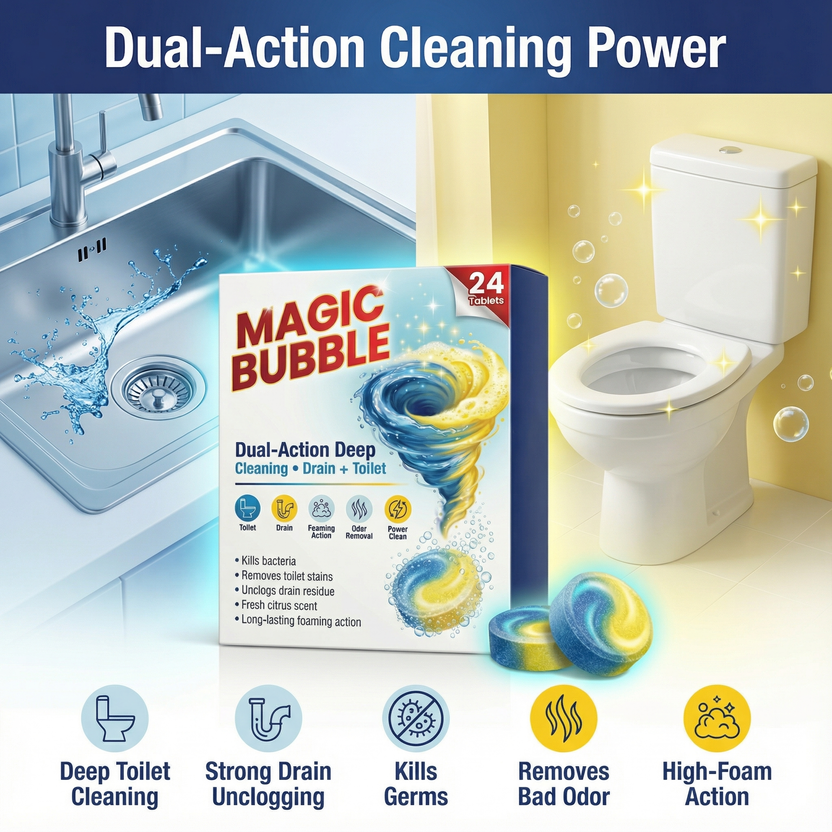 Magic Bubble Deep Clean Tablets | Buy 1 Get 1 Free | 24pc